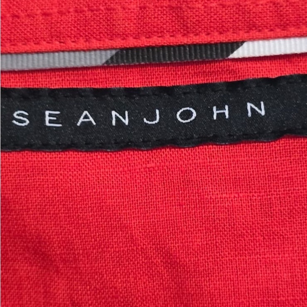 Sean John Red Casual Button Down Shirt - Picture 8 of 11